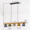 Koyoto Lámparas suspendidas, Luminarias esféricas, Lámparas colgantes Crudo, Negro, 5 luces