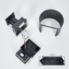 Almodofa Aplique de exterior, Lámpara Up & Down, Apliques LED Antracita, 1 luz, Sensor de movimiento