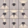 Almodofa Aplique de exterior, Lámpara Up & Down, Apliques LED Antracita, 1 luz, Sensor de movimiento