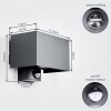 Almodofa Aplique de exterior, Lámpara Up & Down, Apliques LED Antracita, 1 luz, Sensor de movimiento