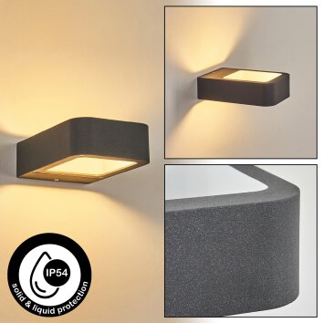 Faren Aplique de exterior, Lámpara Up & Down, Apliques LED Antracita, 1 luz