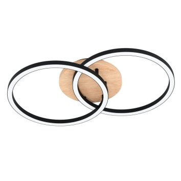 Eglo LOMALTAS-Z Lámpara de Techo LED Marrón, Negro, 4 luces, Cambia de color