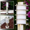 Tunes Poste de jardin Color acero inoxidable, 1 luz