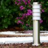 Tunes Poste de jardin Color acero inoxidable, 1 luz