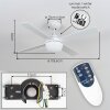 Lenok lámpara ventilador de techo LED Color madera, Blanca, 1 luz, Mando a distancia