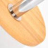 Olaris aplique de pared de madera, foco orientable con pantalla blanca, set de 2 E14
