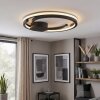 Plafón LED moderno Miral con doble aro circular, luz 2700-6500 Kelvin, para techos bajos