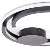 Plafón LED moderno Miral con doble aro circular, luz 2700-6500 Kelvin, para techos bajos