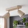 Lemak foco de techo LED orientable GU10 de 2 luces color arena para salón