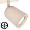 Lemak foco de techo LED orientable GU10 de 2 luces color arena para salón