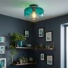 Boza plafón de techo con pantalla de cristal verde oscuro degradado Ø 28 cm E27