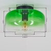 Boza plafón de techo retro con pantalla de cristal verde degradado Ø 28 cm