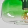Boza plafón de techo retro con pantalla de cristal verde degradado Ø 28 cm