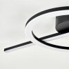 Nemil plafón LED de techo moderno con aro luminoso y barra lineal