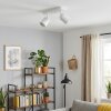 Lemak plafón LED de techo con focos GU10, 2 luces orientables en blanco
