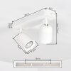 Lemak plafón LED de techo con focos GU10, 2 luces orientables en blanco