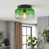 Boza plafón de techo con pantalla de cristal verde degradado Ø 28 cm E27