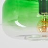 Boza plafón de techo con pantalla de cristal verde degradado Ø 28 cm E27