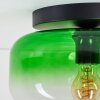 Boza plafón de techo con pantalla de cristal verde degradado Ø 28 cm E27