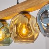 Ripoll lámpara colgante de madera para comedor, 4 luces, globos de cristal, 75 cm
