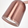 Spot de pared Lemak LED, set de 2, foco cilíndrico orientable en bronce