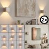 Badajoz set de 2 apliques de pared exterior cúbicos, luz arriba y abajo