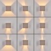 Badajoz set de 2 apliques de pared exterior cúbicos, luz arriba y abajo