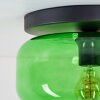 Boza plafón de techo, lámpara de techo redonda con pantalla de vidrio verde E27