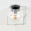 Gastor plafón de techo con pantalla de cristal esférica E27 estilo retro