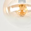 Gastor plafón de techo con bola de cristal ámbar E27, estilo retro vintage