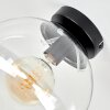 Gastor plafón de techo con bola de cristal transparente E27 estilo vintage