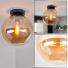 Gastor plafón de techo E27 con globo de cristal ámbar estilo retro vintage