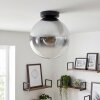 Gastor plafón de techo con bola de cristal ahumado, estilo retro vintage