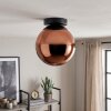 Plafón esférico retro Gastor con pantalla de vidrio color cobre, ø 20 cm, E27