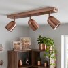 Lemak LED plafón de techo orientable cobre, foco de techo 3 luces GU10