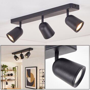 Lemak regleta de techo LED moderna de 3 luces GU10 con focos orientables