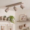 Plafón LED Lemak de 3 focos orientables, barra rectangular GU10 para salón moderno
