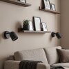 Aplique orientable LED Lemak, set de 2, foco cilíndrico, como luz de lectura junto al sofá