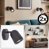 Lemak aplique de pared LED GU10, foco orientable en set de 2 para sofá