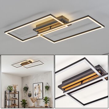 Velani plafón LED rectangular, lámpara de techo moderna para salón y comedor