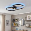 Plafón LED Narok con anillos y pantalla blanca, RGB, CCT ajustable, 2700-6500 Kelvin