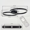 Plafón LED Narok con anillos y pantalla blanca, RGB, CCT ajustable, 2700-6500 Kelvin