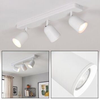 Lemak plafón de techo LED GU10 de 3 focos orientables, diseño moderno