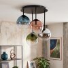 Gastor plafón de techo con pantallas de cristal de colores, 4 luces E14