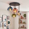 Gastor plafón de techo con pantallas de cristal de colores, 4 luces E14
