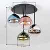 Gastor plafón de techo con pantallas de cristal de colores, 4 luces E14