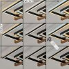Plafón LED Selani con marcos entrelazados y barra de madera, 2700-6500 Kelvin