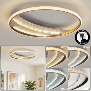 Calista plafón LED de techo redondo 52 cm para salón y dormitorio moderno
