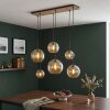 Koyoto lámpara de techo colgante 6 luces E27 con pantallas globo para comedor