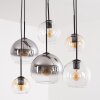 Koyoto lámpara colgante de comedor 6 luces E27 con pantallas globo vintage